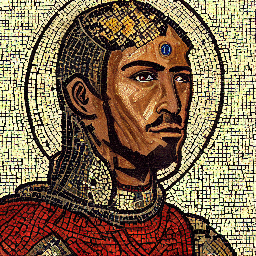 Realistic Portrait Of A Black Crusader Knight In A Byzantine...