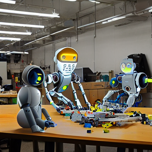 Robots Building Robots In A Workshop, Jake Parker