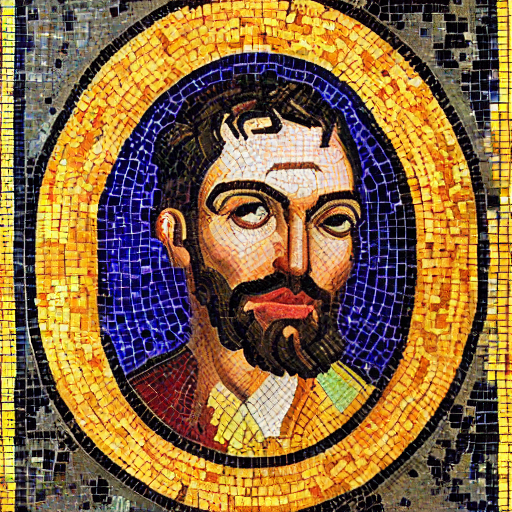 Portrait Of T. Alberto Barbosa, As A Byzantine Mosaic