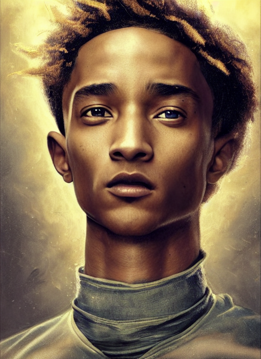 Jaden Smith Closeup Symmetric Portrait, Front View, Cinemati...