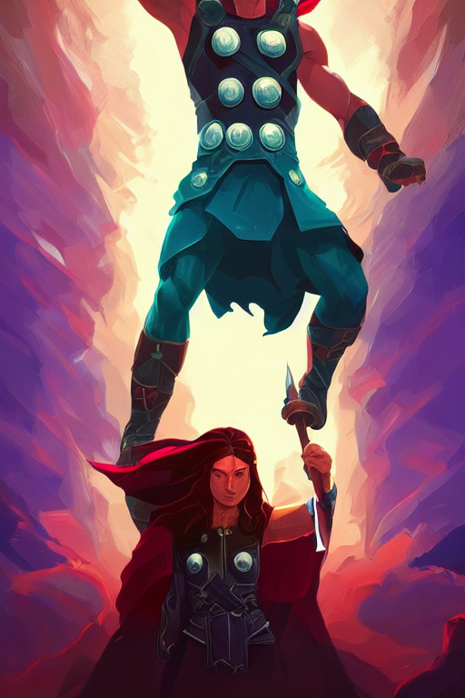 Jesus As Thor In Flight Wild Rift Hero Champions Arcane Magi...