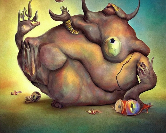 Weirdest Cute Critters Surreal Art Digital Painting Digital...