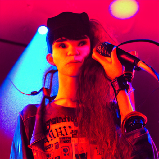 Grimes Performing Live On Stage, Instax, 3 D, Good, Refresh...
