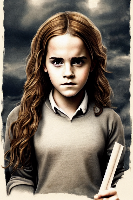 Poster Artwork,  Young  Emma Watson As Hermione Granger 2 0...