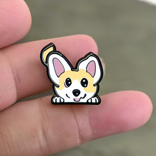 Corgi Puppy, Realistic, Adorable, Happy, Enamel Pin