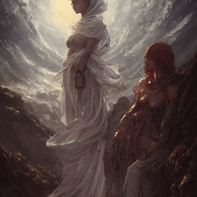 A Painting Of The Mothers Of The Sun By Kentaro Miura And Gr...