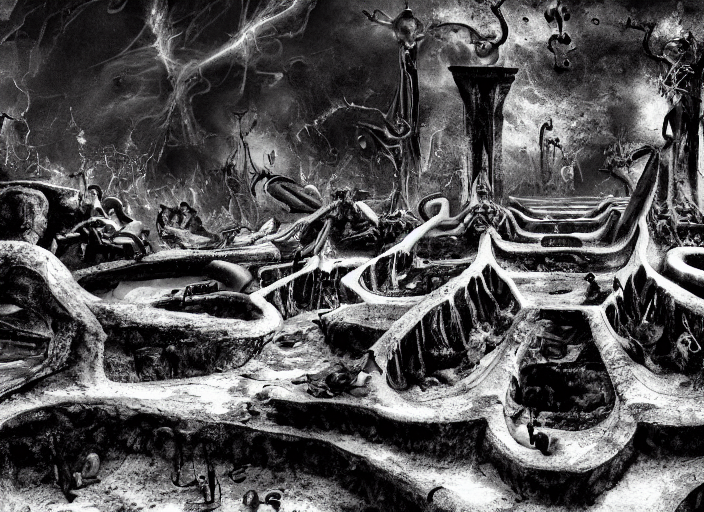 A Black And White Photo Of Hell By Francis Bourgeois And Qui...