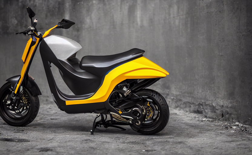 Photo Of A Concept Sport Maxi Scooter, Ratrod Paintjob, Tuni...