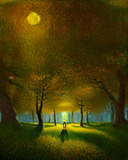 A Small Oak Forest, Studio Lighting, Golden Ratio, Details,...