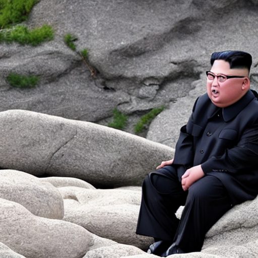 Kim Jong - Un Sucking On A Rock