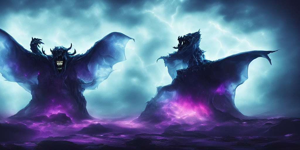 An Evil Monster Arising From The Void, Ethereal, Fantasy Cre...