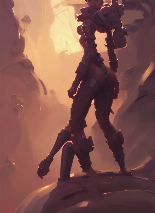 Women In Fullbody Biohazard Suit Realism, Painting By Sargen...