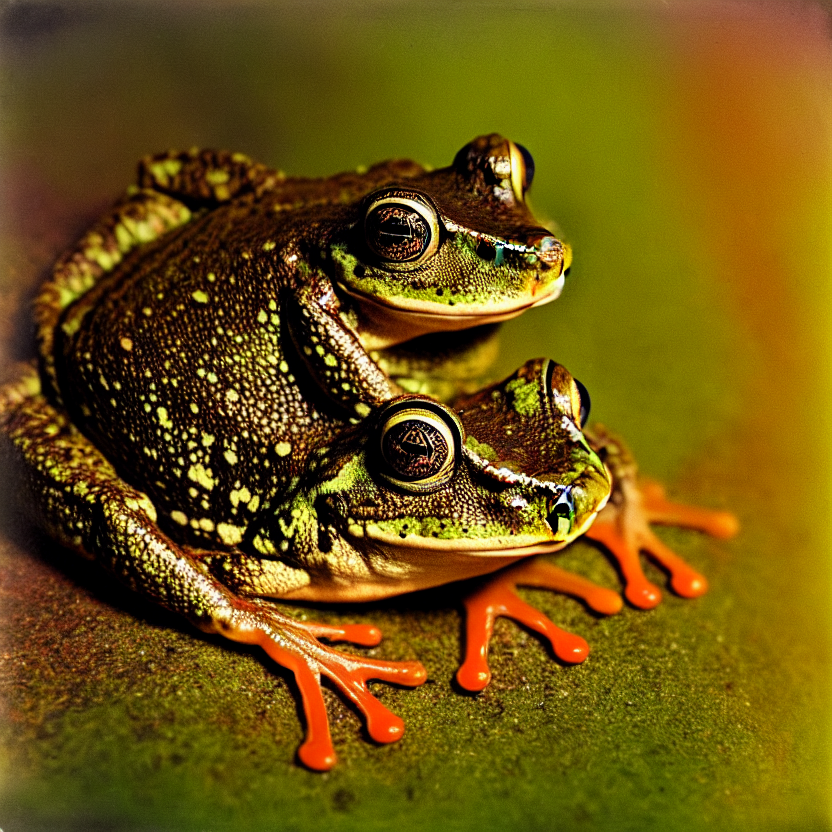 Wetplate, Muted Colours, Macro Photo Of A Froggy Woman, Koda...