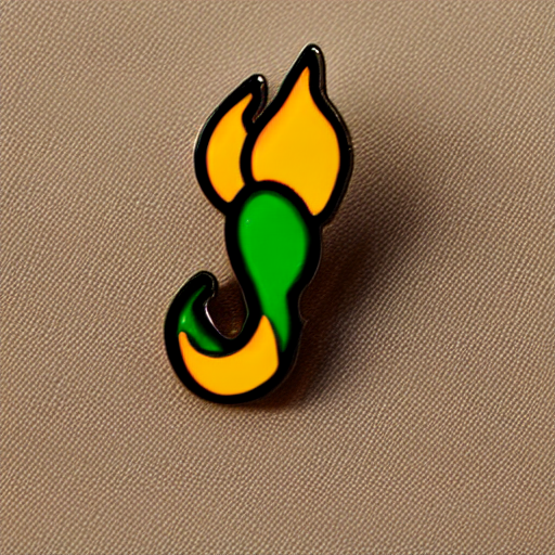 A Retro Minimalistic Jalapeno On Fire Flames Enamel Pin, Hd,...