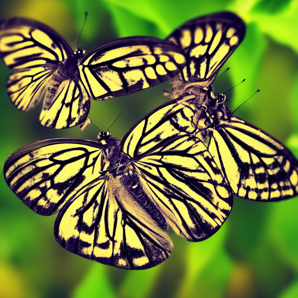 Beautiful Butterfly, Lens Focused On Butterfly, Realistic, N...