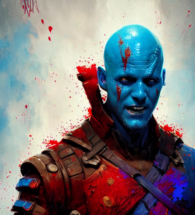 Yondu Splash Art Graphic Design Color Splash High Contrastin...