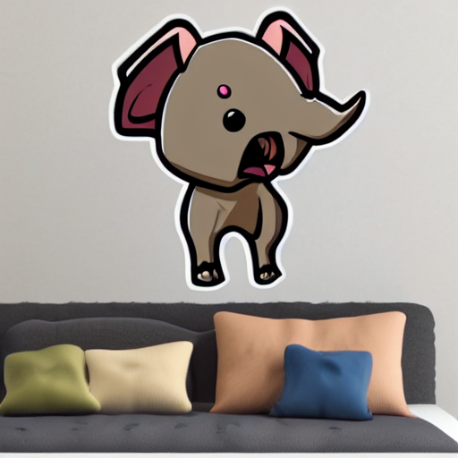 Die Cut Sticker Of Anime Chibi Rhinoceros — Stable Diffusion AI Prompt: die cut sticker of anime chibi rhinoceros