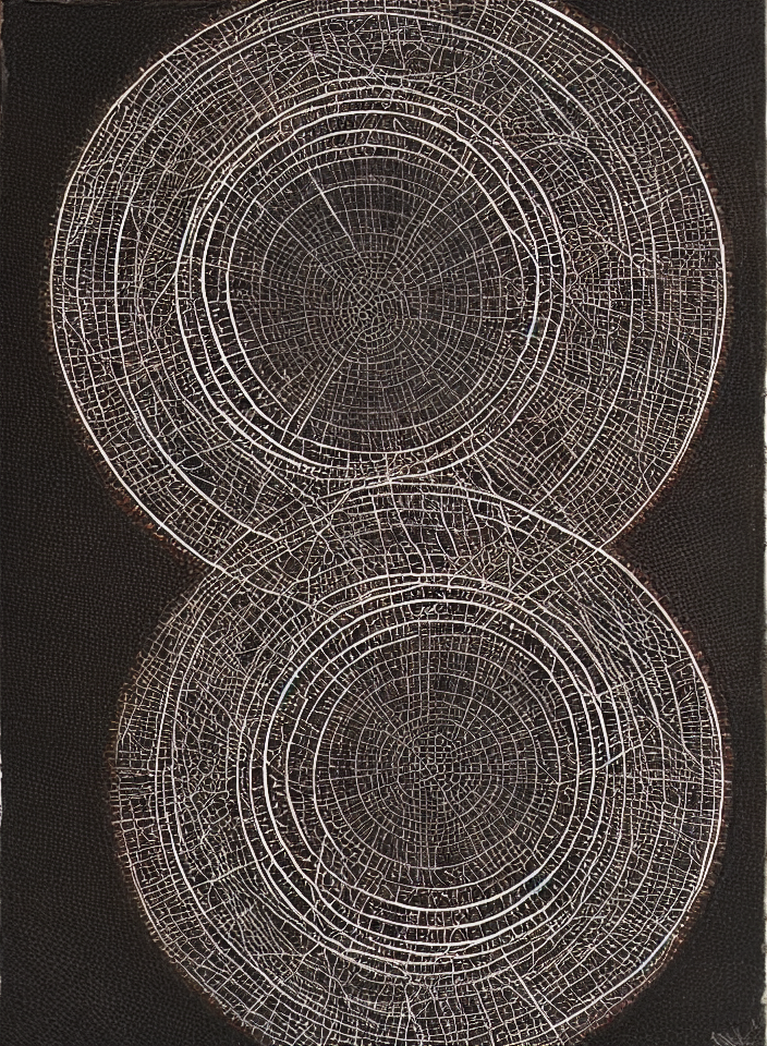 Symmetry Cancer A Perfect Circle. Detailed Analogue Mixed Me...