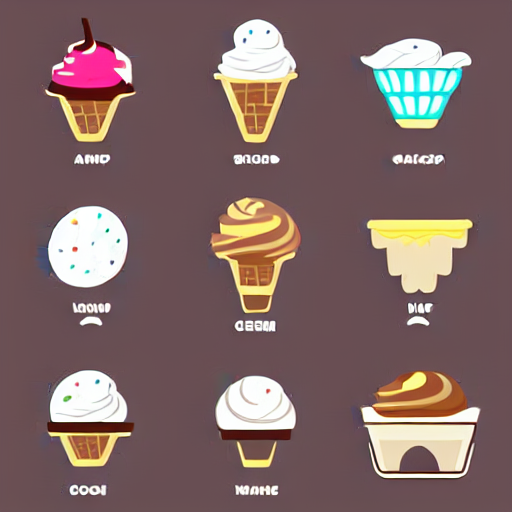 A Modern Logo Of An Ice Cream Sundae, Minimalistic Icon, Vec...