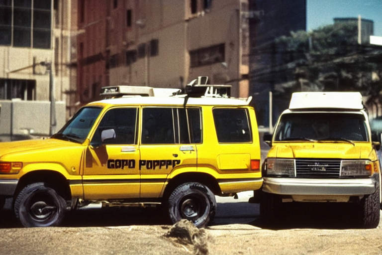 Robocop Movie Still Yellow Toyota Land Cruiser F 8 Ape...
