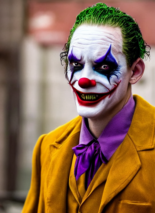 Will Smith In Clown Makeup Dressed As The Joker, Promotional...