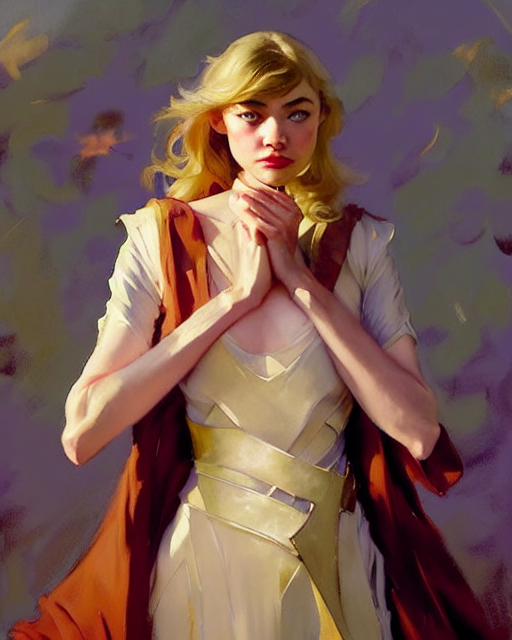 Imogen Poots As Paladin, Greg Manchess Painting By Sargent A...