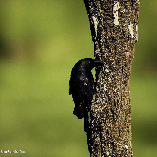 The Body Of A Crow Dripping In Brine Pinned To A Tree
