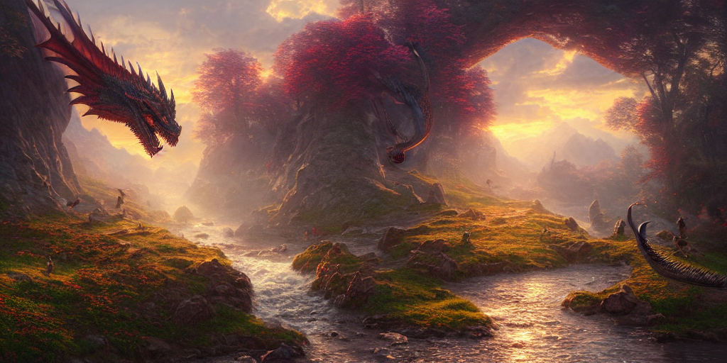 Good Day To Hunt Dragons, Beautiful Landscape, Environment,...