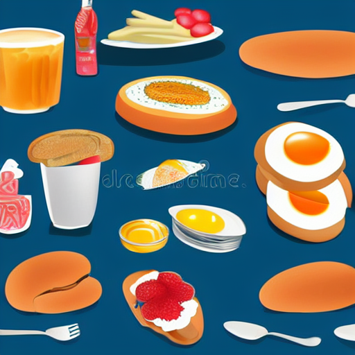 Brunch With Eggs, Lox, And Bagels On A Plate On Cafe Table D...