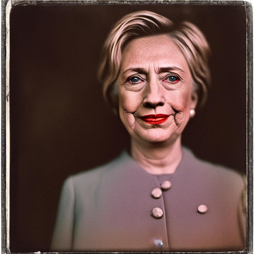 Wetplate, Muted Colours, Macro Photo Of A Hillary Clinton, K...