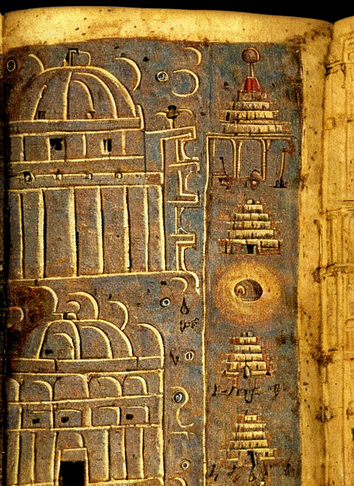Ufo Attacking An Ancient City, Photo Of A 1 5 Th Century Cod...