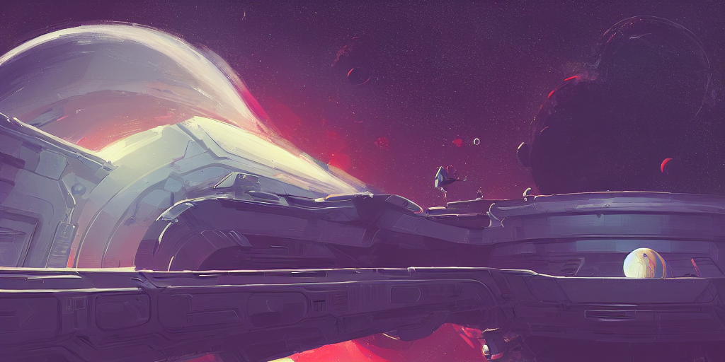 A Minimalist Deep Space Space Station Floating Planet By Ale...