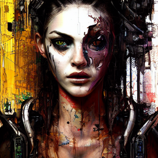 Sexy Beautiful Woman Head Made Of Mech Mask Rendered In Unre...
