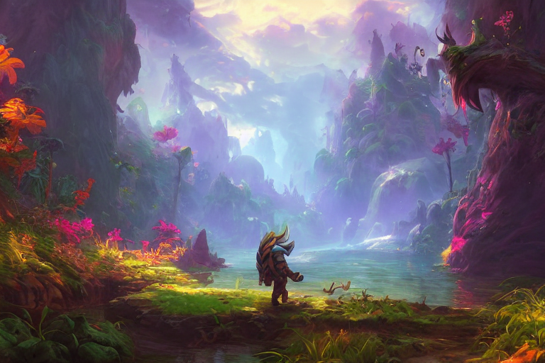 Photo Cartoon Illustration Comic Manga Painting Of Swamp Env...