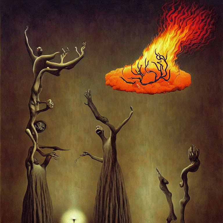 A Flame War On Social Media, By Salvador Dali And Rene Magri...