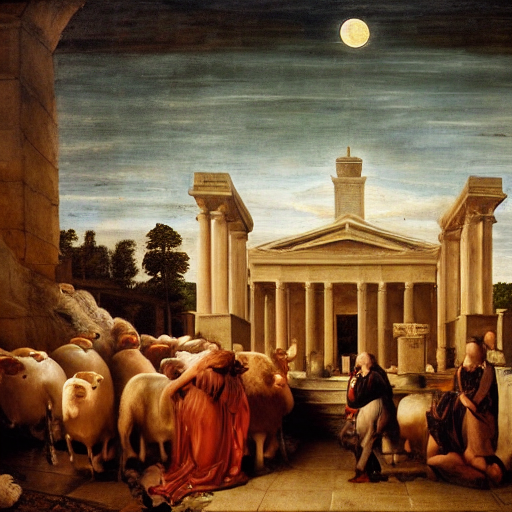 The Church Of Sacrifice. Sheep, There Is A Sacrifice, The Mo...