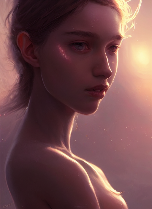 Painting, Young Girl, Beautiful Face, Gorgeous, Face Visible...