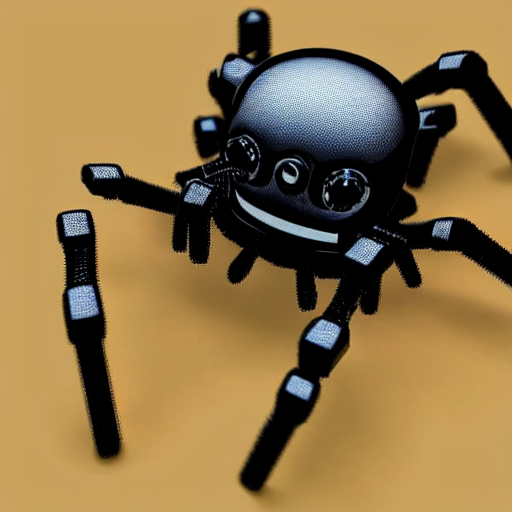 Robot Spider With Cube - Shaped Body