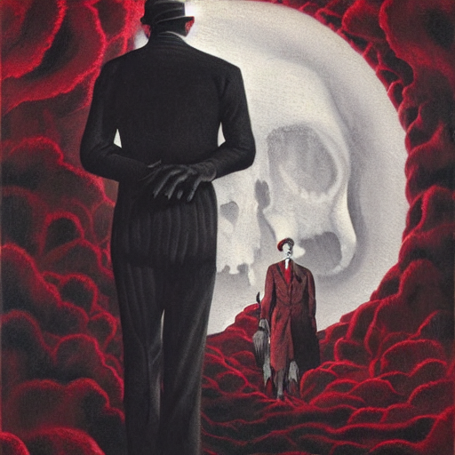 A Frightened Man In Formal 1 9 3 0 S Attire Seen From Behind...
