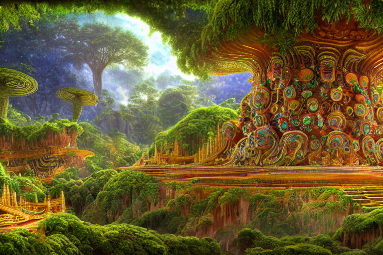 A Beautiful And Highly Detailed Digital Painting Of An Intri...