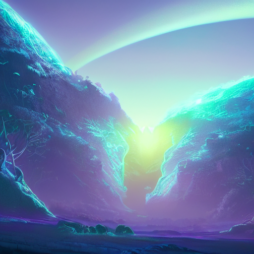 Effulgently Radiant Alien Geography Being Discovered By...