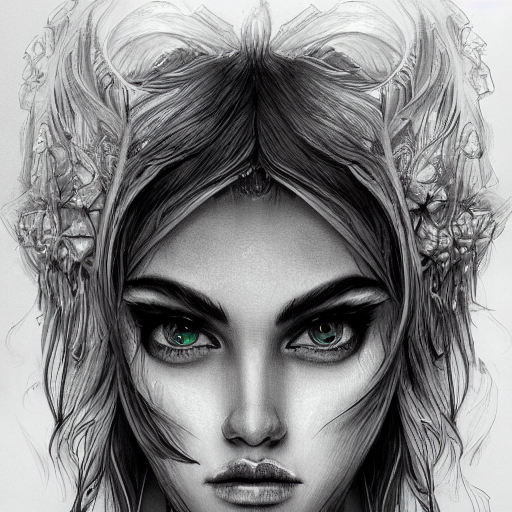 A Sketch Drawing, Ultra Detailed, Portrait, Mystical, Energy...
