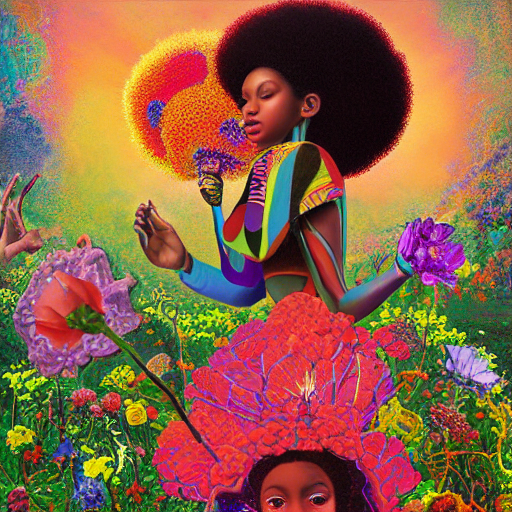 A Surreal   Cognitive Illusion  ,  Galactic Flower Garden ,...