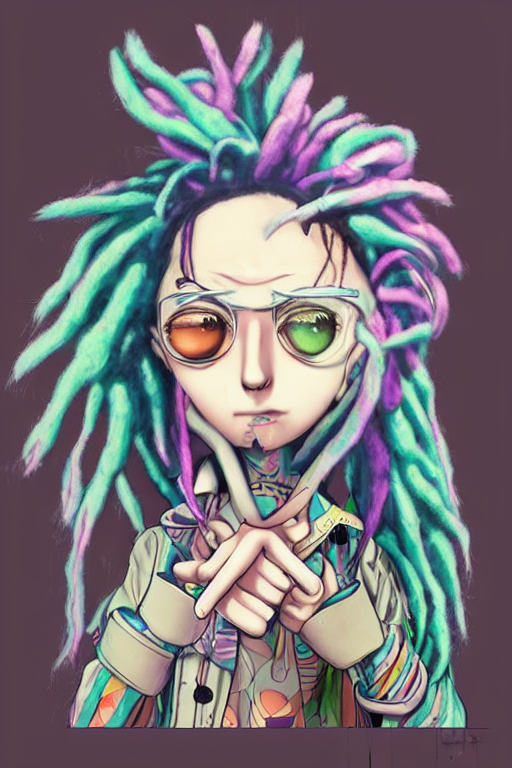 Kawaii Pastel Goth Guy With Dreads And Eccentric Clothing By...