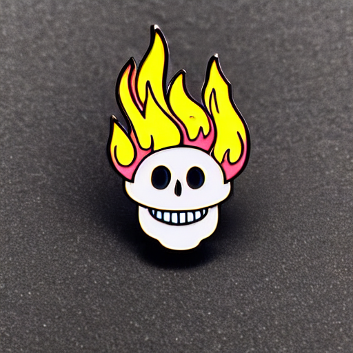 A Highly Detailed Retro Minimalistic Smiling Happy Skull Wit...