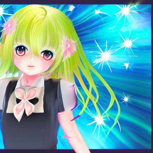 A Gorgeous Cute Kawaii Big Eye Anime Girl With White Hair In...