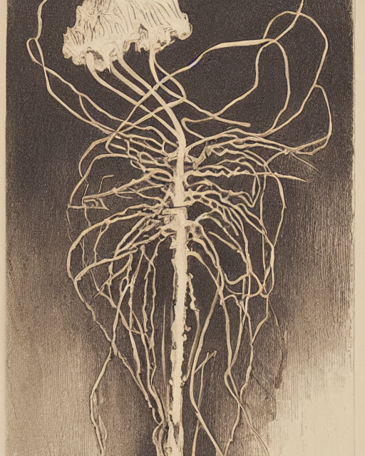 A Painting By John Singer Sargent Of A Deep Sea Crinoid. Etc...