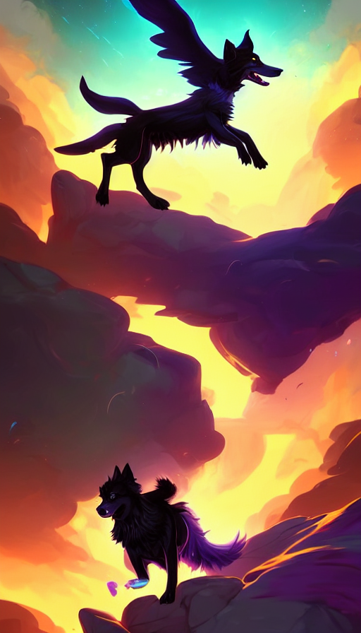 Border Collie In Flight Wild Rift Hero Champions Arcane Magi...