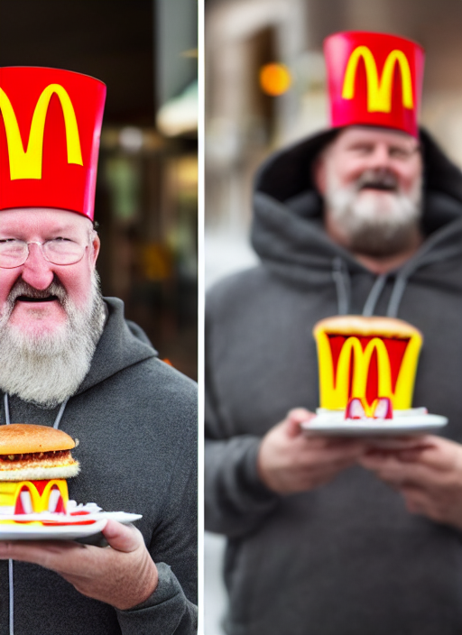 Portrait Photo Still Of Randy Quaid Holding A Small Cake, We...