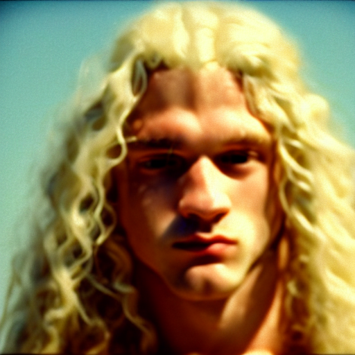 A Beautiful Close - Up Of A Young Albino Greek God With Very...